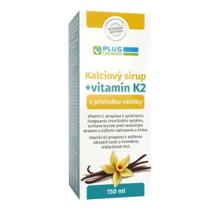 Kalciový sirup s vitamínom K2, s príchuťou vanilky, 150 ml