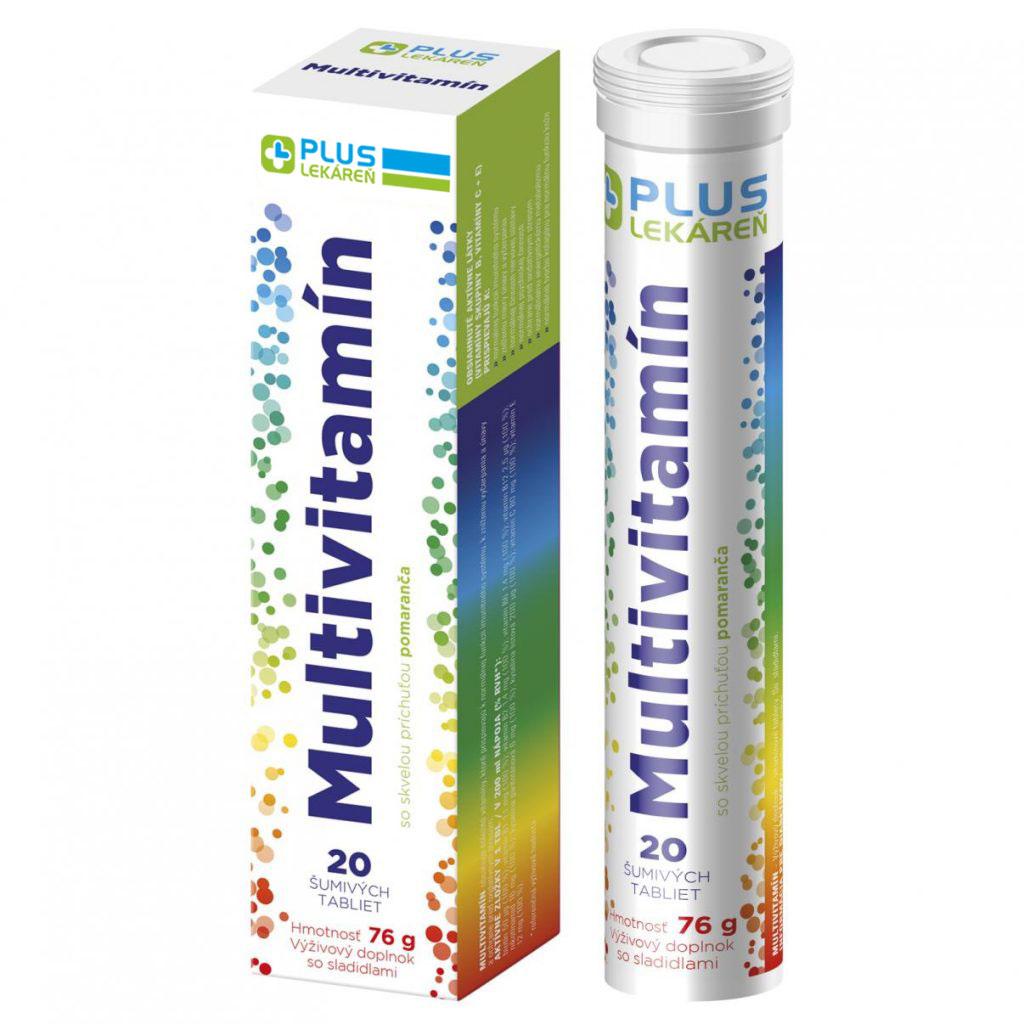 Multivitamín s príchuťou pomaranča, 20 šumivých tabliet Multivitamín s príchuťou pomaranča, 20 šumivých tabliet